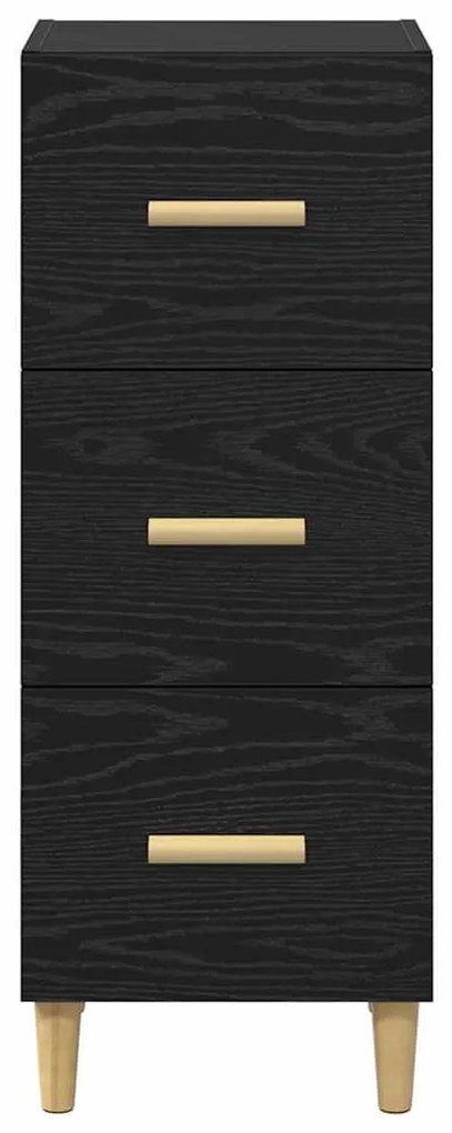 Széf fiókkal Musta tammi 34.5 x 34 x 90 cm Faanyag