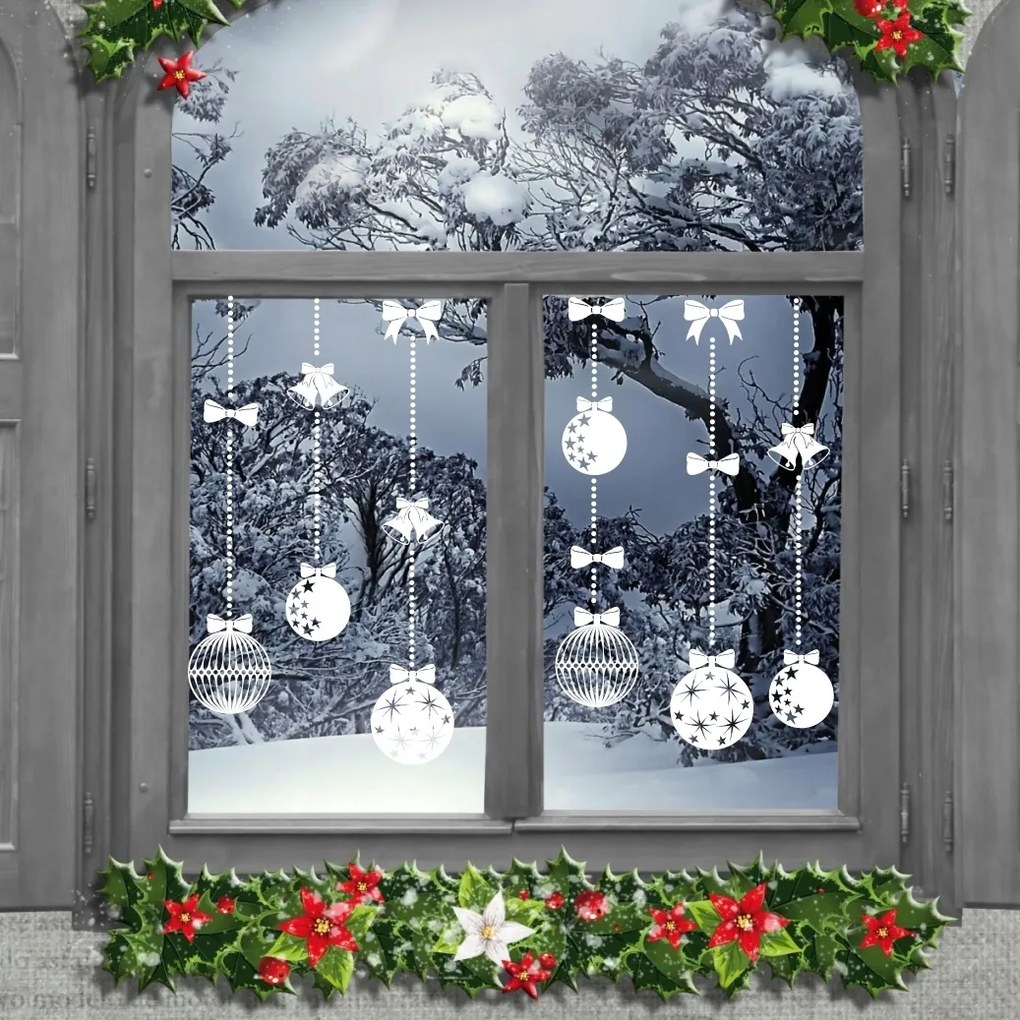 Karácsonyi Dekoráció Zsinóros Bombák 97NW