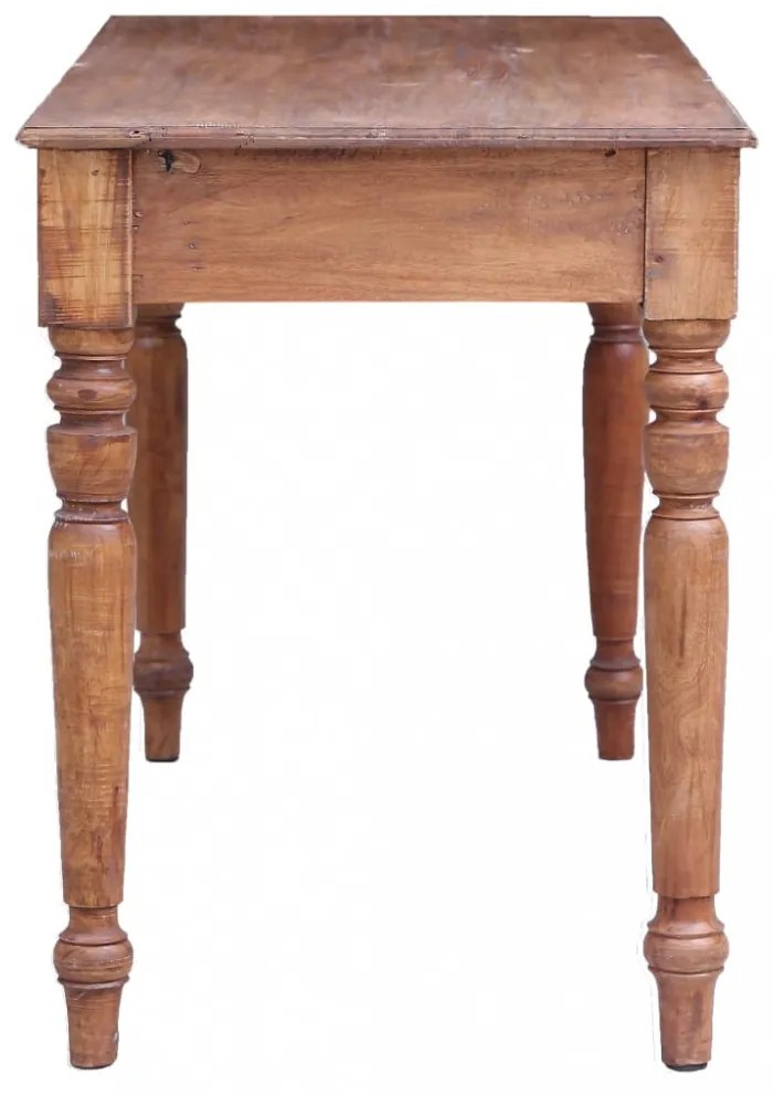 vidaXL tömör mahagóni fa íróasztal fiókokkal 117 x 57 x 75 cm