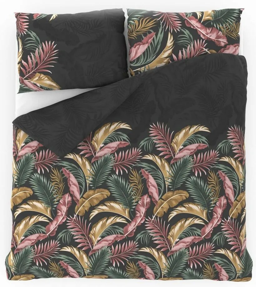 Kvalitex Delux Palma pamut ágynemű, szürke, 140 x 220 cm, 70 x 90 cm