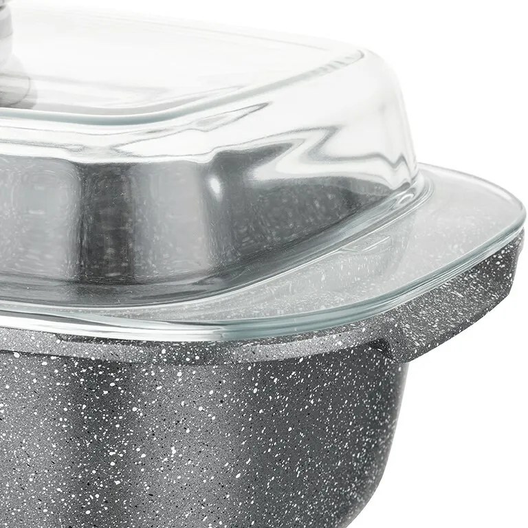 Florina Alumínium tepsi aroma kapaklı Lava 4,5 l ,32 × 22 × 11 cm