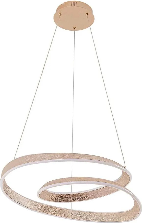 LED csillár kábelen GLOW LED/75W/230V 4000K Ø60 cm arany