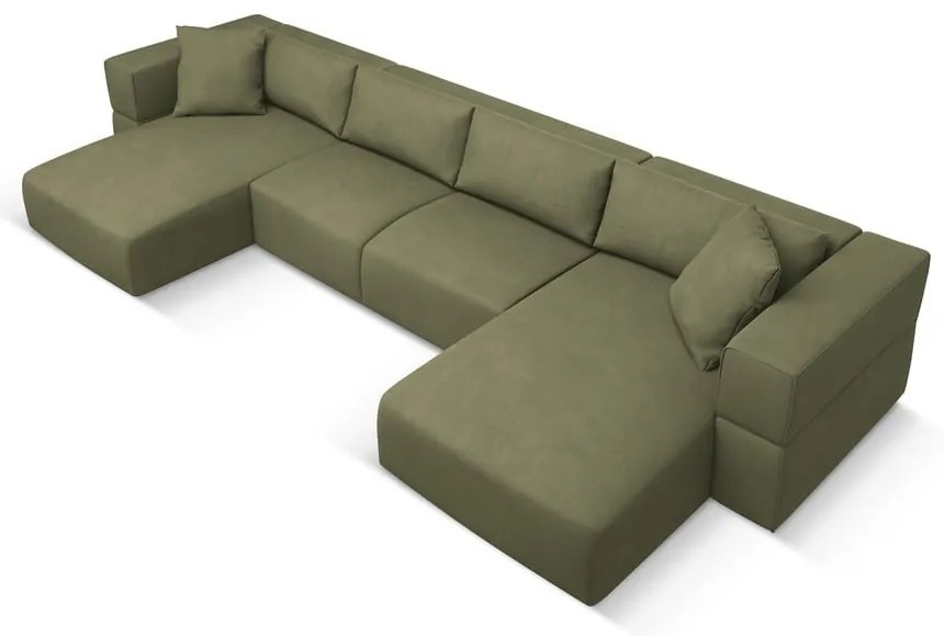 Világoszöld sarokkanapé ("U" alakú) Esther – Milo Casa