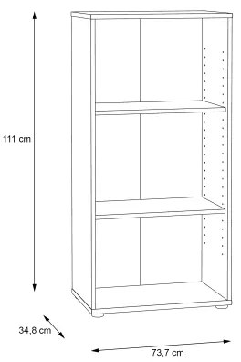 Könyvszekrény URAN artisan tölgy