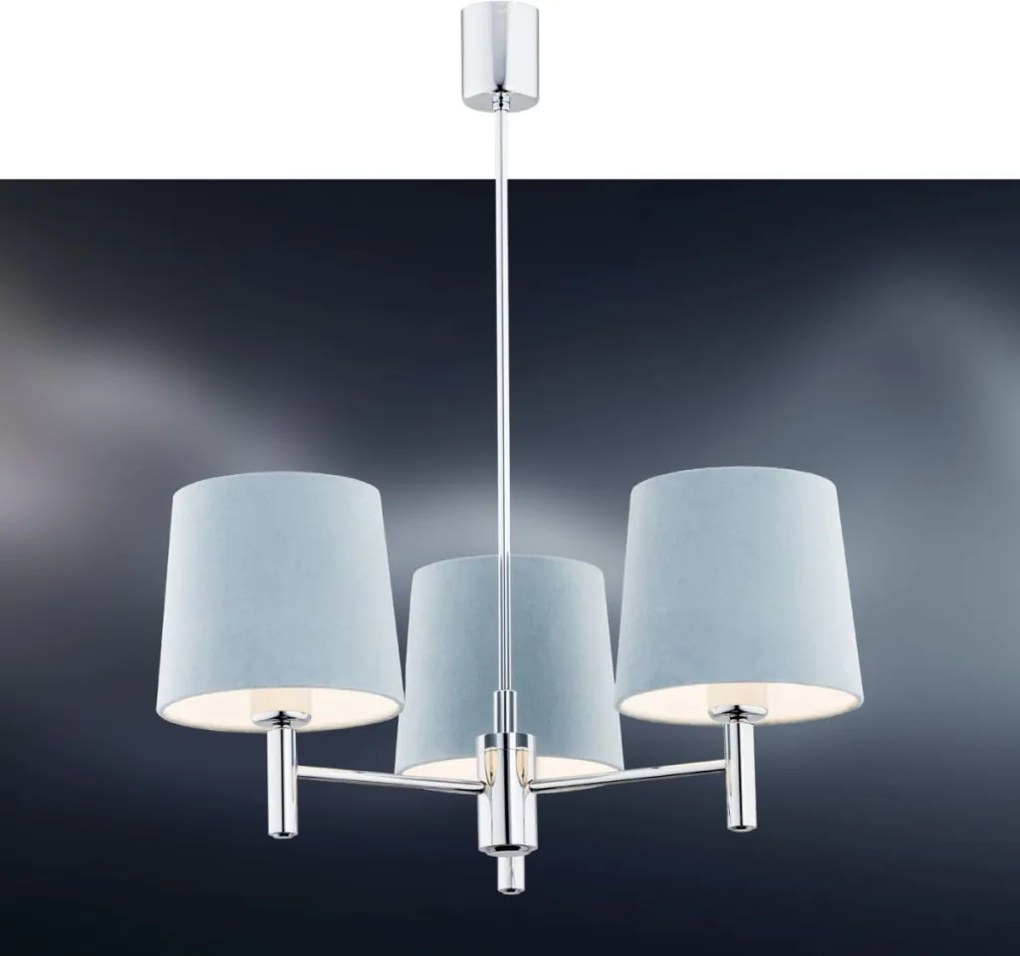 ARGON 1383 BOLZANO Modern Csillár Kék, Króm E27 IP20