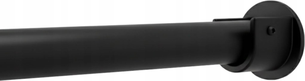 Fém Üreges Függönykarnis 19 mm Fekete Matt, kerekek nélkül 140 cm
