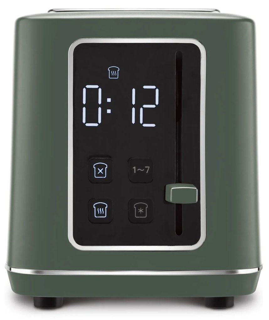 Berlinger Haus matt zöld digitális LED kijelzős kenyérpirító 870 W