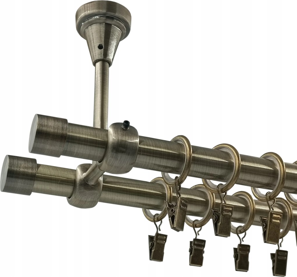 Falra Szerelhető Függönysín Antik Arany 19+19mm Luna 160cm