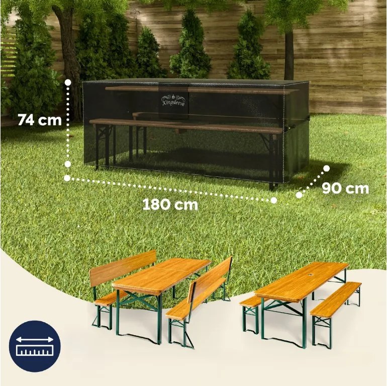 Deuba Védőhuzat sörkészlethez 180x90x74 cm - antracit