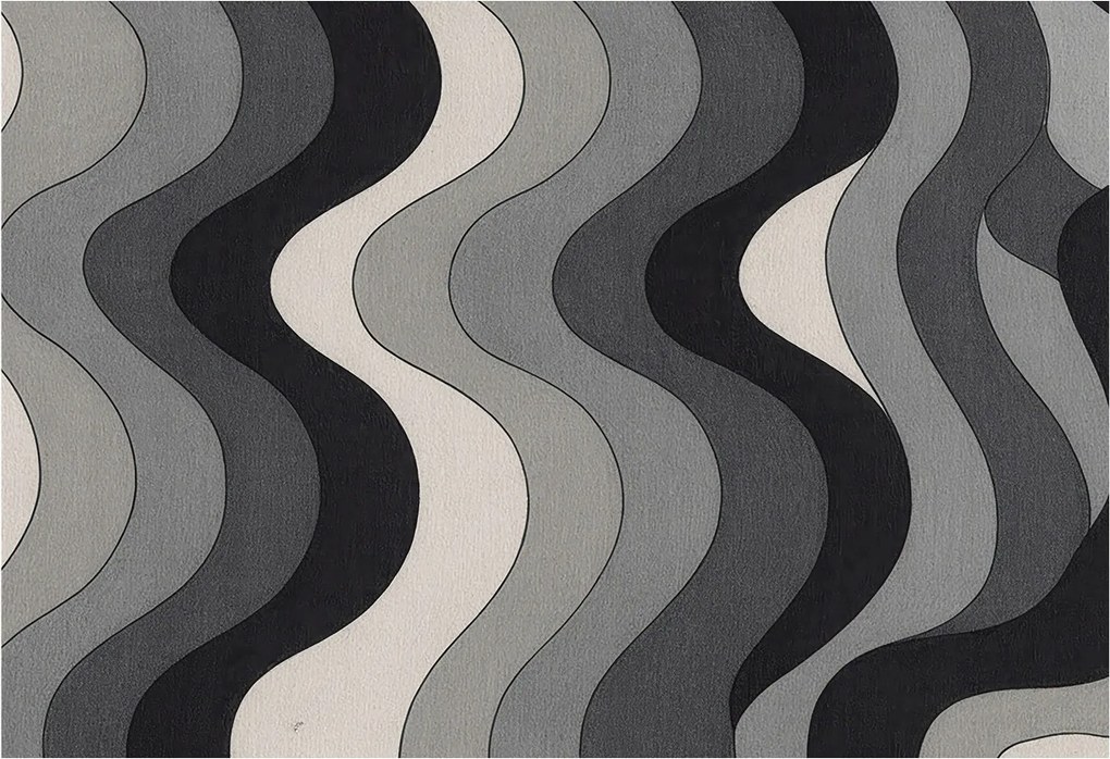 Dekoratív Fotótapéta Hálószobába Szürke hullámok 152x104 Ragasztó