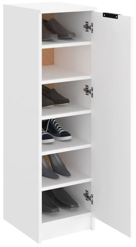 fehér szerelt fa cipősszekrény 30 x 35 x 100 cm