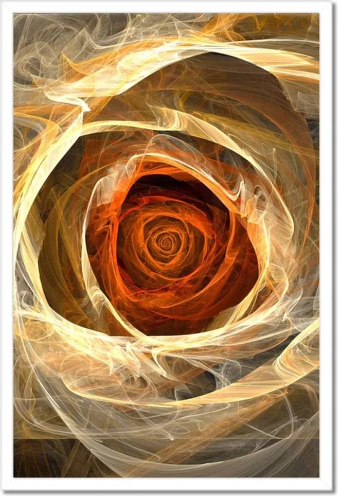 Poszterek keretben 40x60 Fraktál rózsa