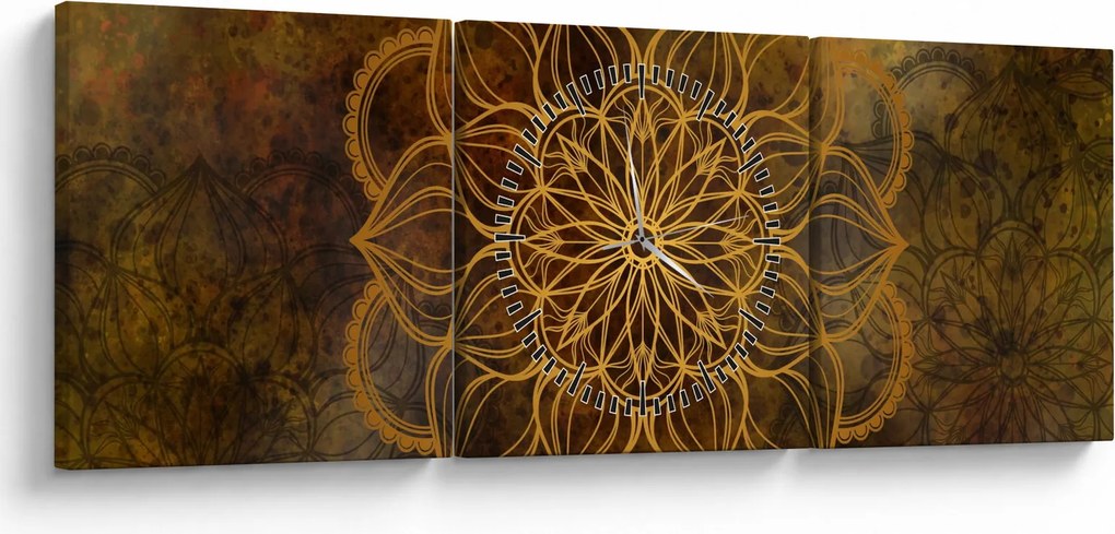 Kép - Az öröm mandala (órával) (90x30 cm)