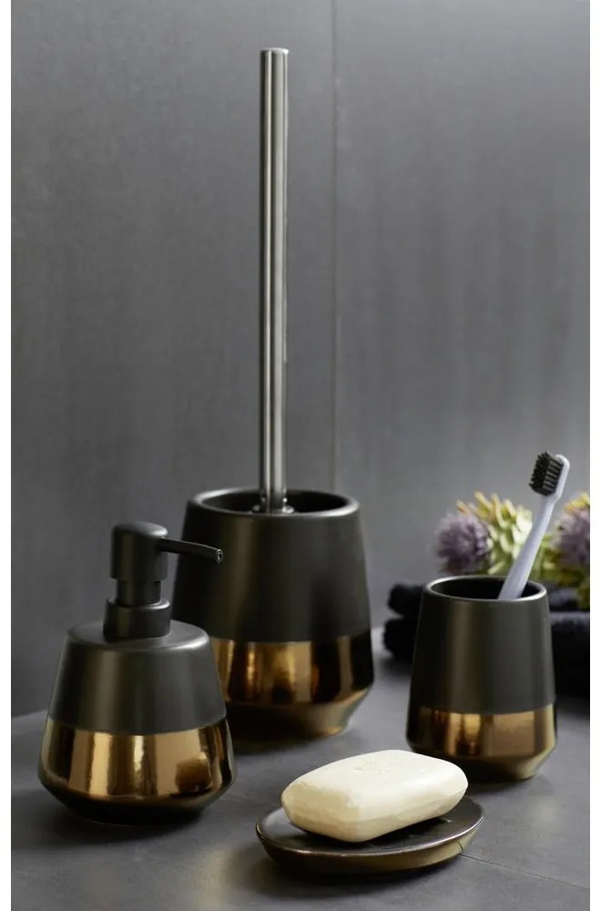 Fekete kerámia fürdőszobai kiegészítő szett Brandol – Wenko