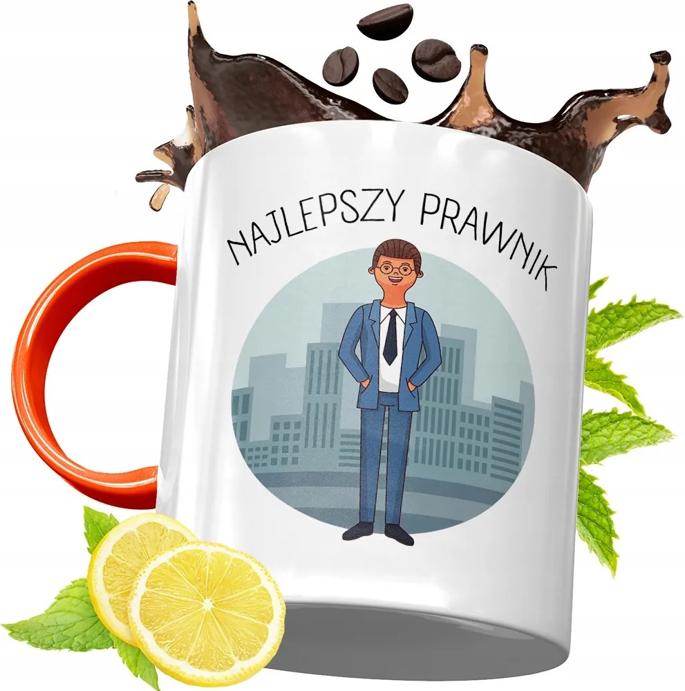 Narancssárga Bögre Ügyvédnek Ajándék fényképes nyomtatással