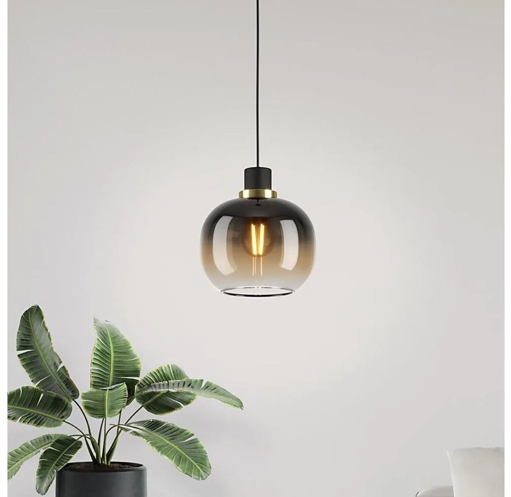 Eglo 99614 - OILELLA függeszték 1xE27/40W/230V barna kábellel