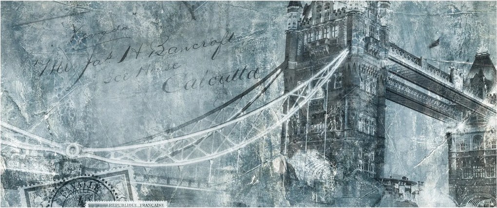 Kép - Tower Bridge hideg tónusokkal (120x50 cm)