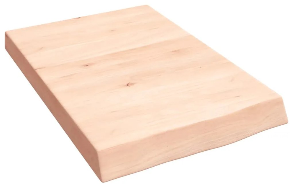 kezeletlen tömör tölgyfa fali polc 40x60x(2-6) cm
