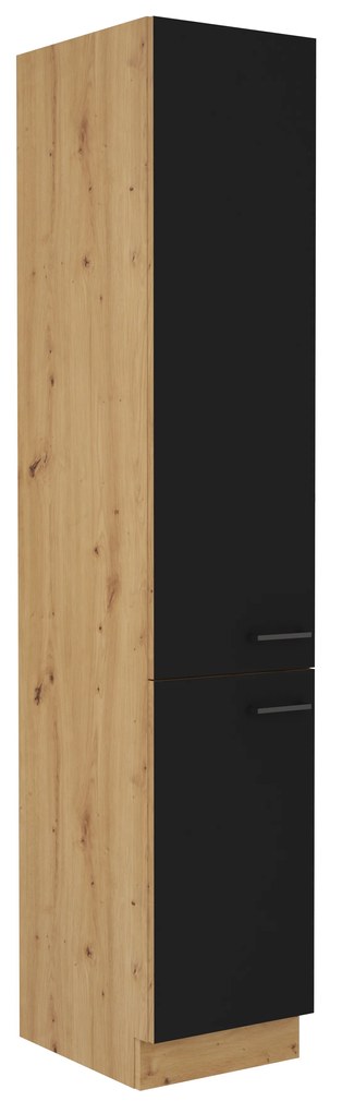 Élelmiszer szekrény Miraluna (artisan tölgy + matt fekete). 1062353