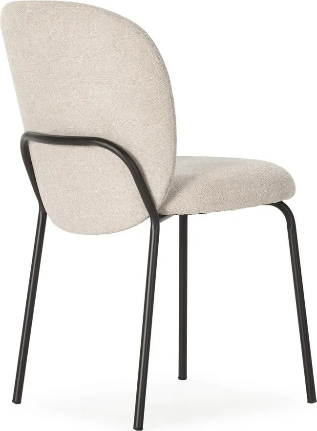 Fekete-krémszínű étkezőszék szett 4 db-os Daia – Marckeric