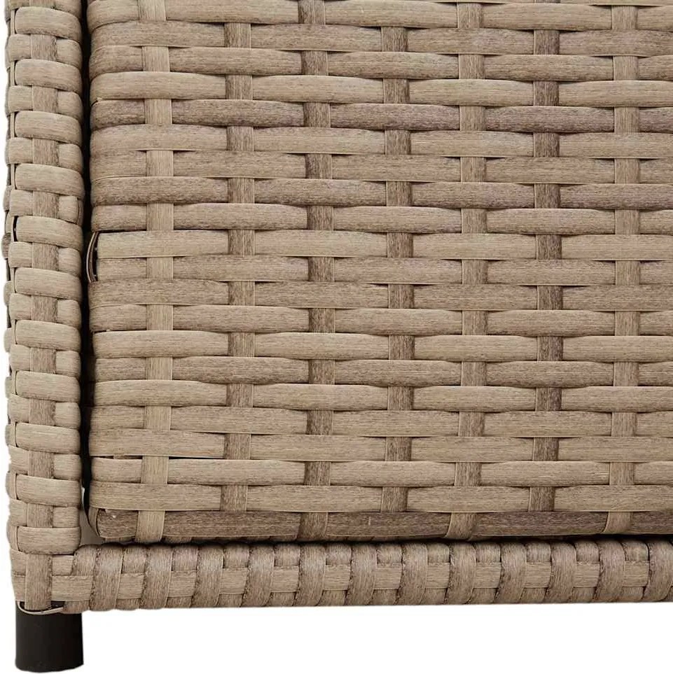 vidaXL bézs polyrattan kerti tárolószekrény 55 x 59 x 69 cm