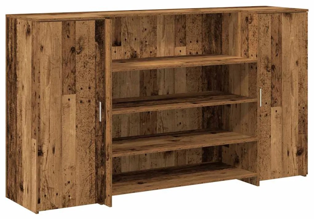 recepciós pult antik fa 180x50x103,5 cm szerelt fa