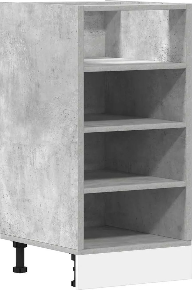 vidaXL “Riga” betonszürke szerelt fa alsószekrény 40x44,5x81,5 cm
