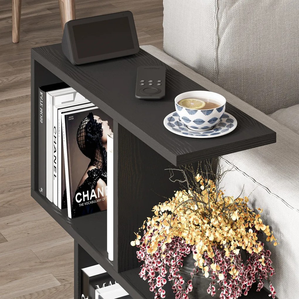 Homemania Wood Black konzolasztal