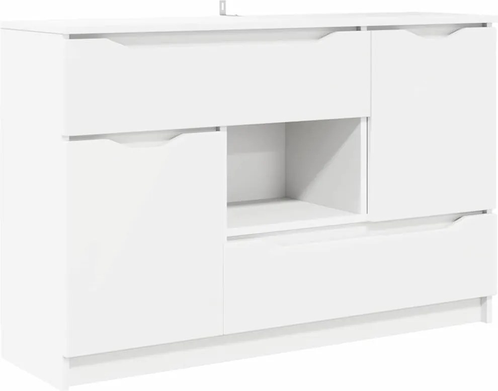 vidaXL Széf fiókkal Fehér 100 x 30 x 65,6 Faanyag