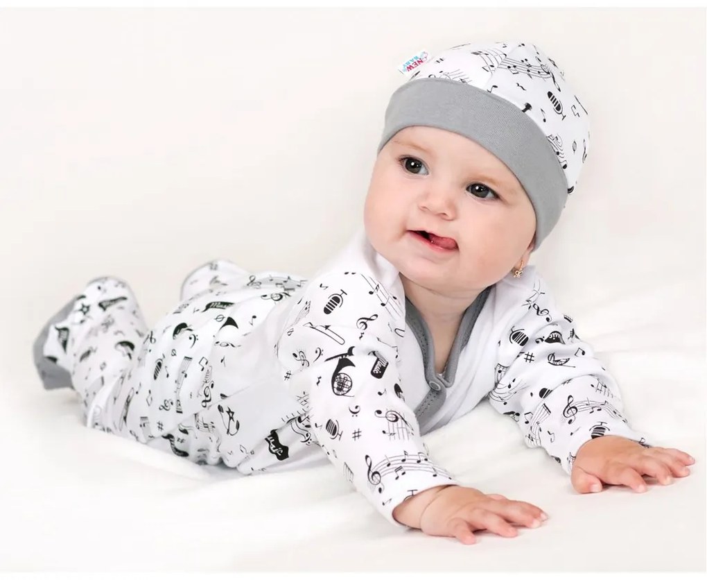 Baba pamut lábfejes nadrág New Baby Music, vel. 80 (9-12 h)