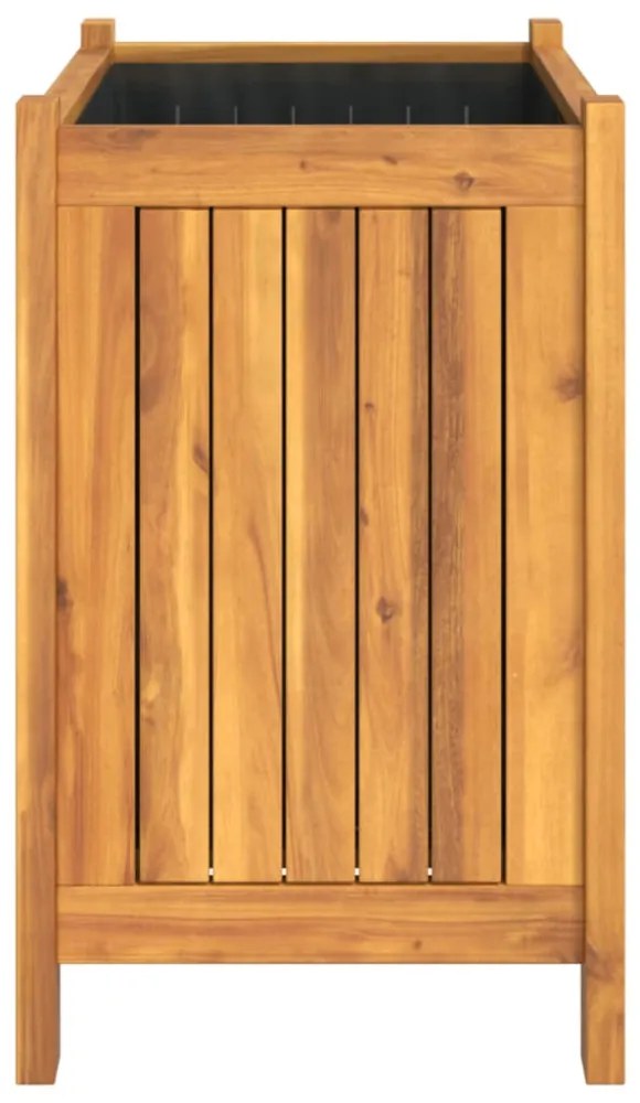 tömör akácfa kerti virágtartó béléssel 54 x 31 x 50 cm