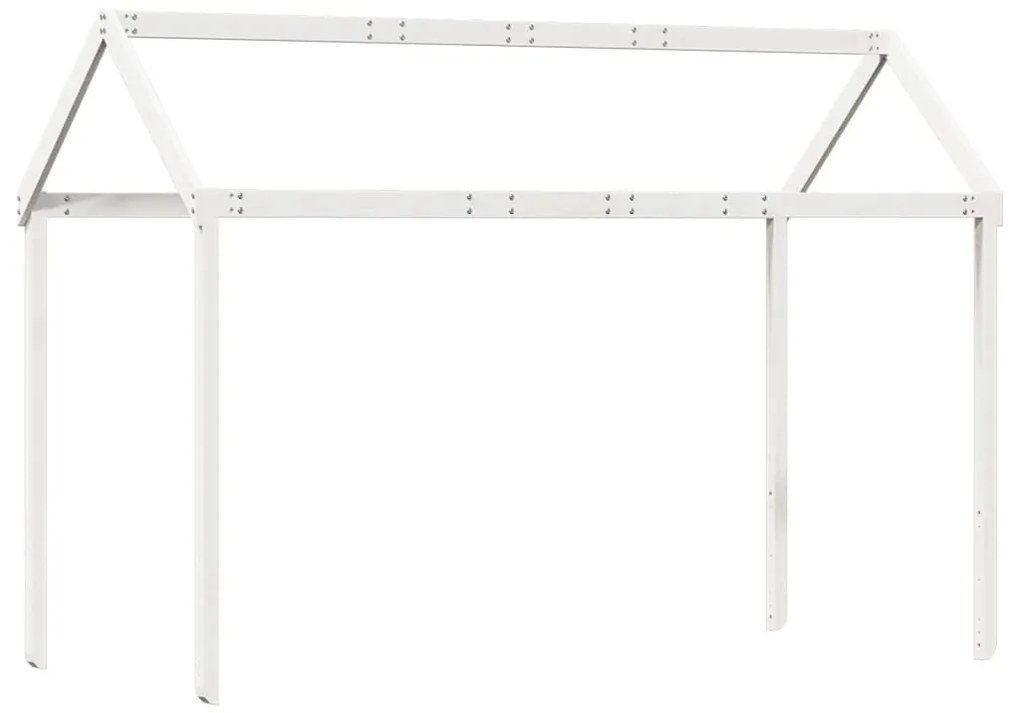 fehér tömör fenyőfa gyerekágytető 217 x 85,5 x 154 cm