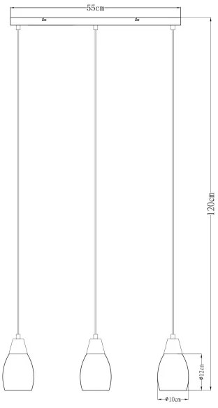Globo 15705-3H - Csillár zsinóron REID 3xE27/15W/230V