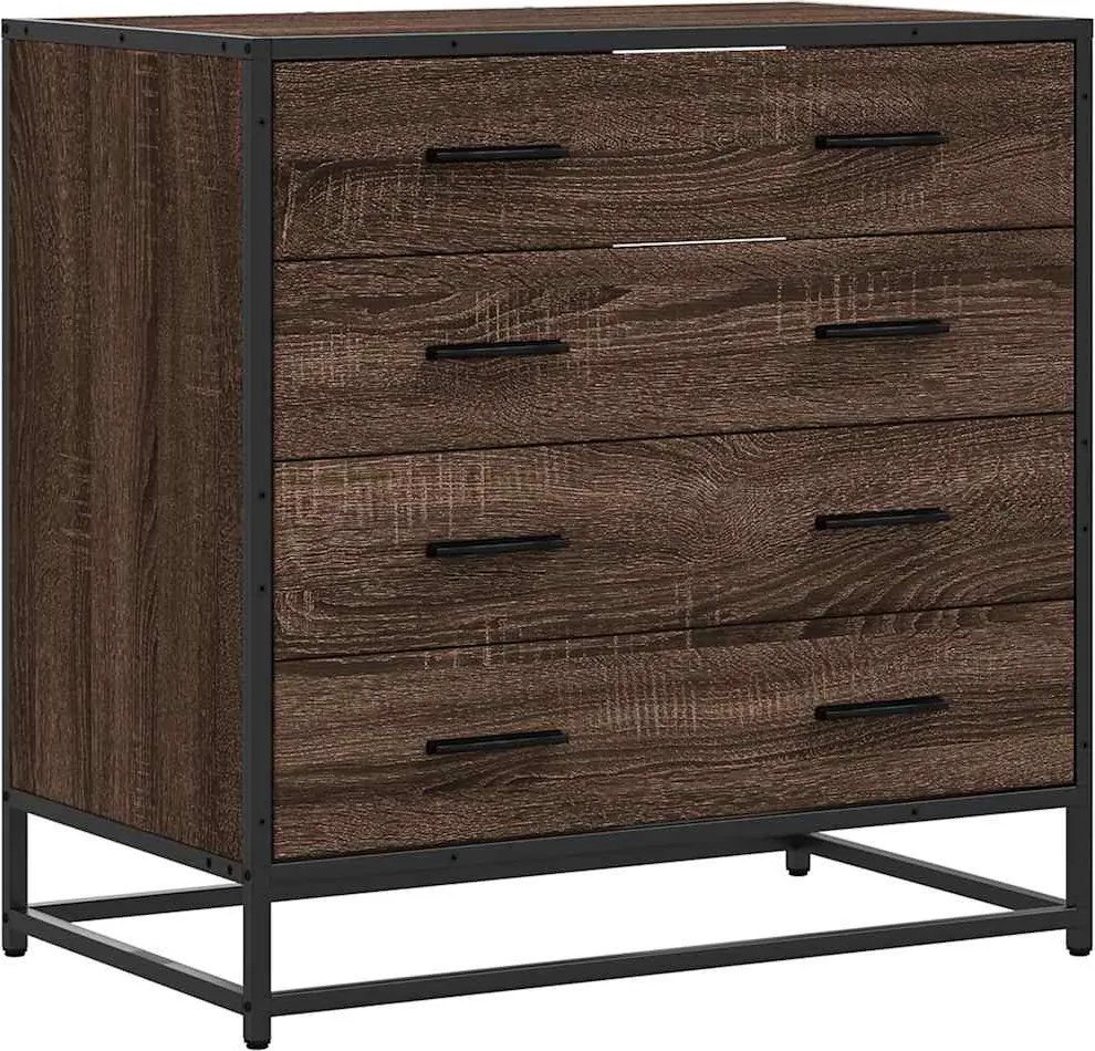 vidaXL barna tölgy szerelt fa fiókos szekrény 70x41x70 cm