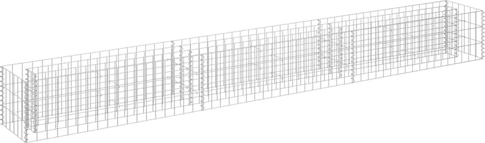 vidaXL horganyzott acél gabion magaságyás 270 x 30 x 30 cm
