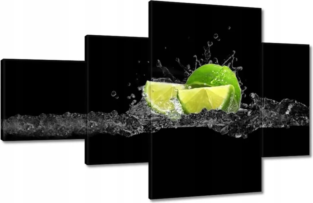 Vászonkép 130x80 Lime fekete