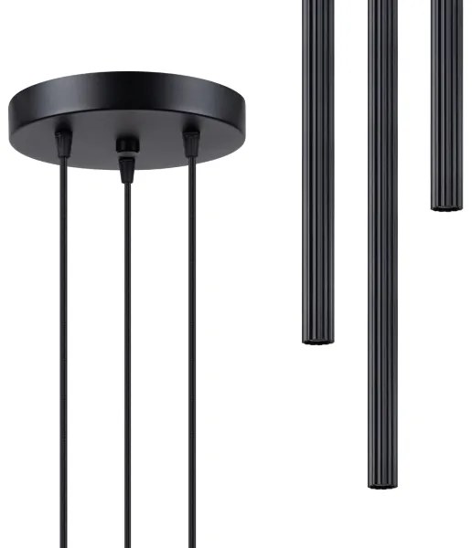 Sollux SL.1341 - Csillár zsinóron ARCHE 3xG9/8W/230V fekete