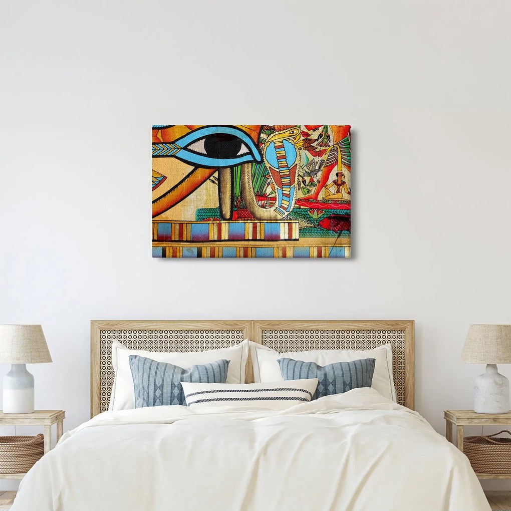 Egyiptomi motívumú kép (90x60 cm)