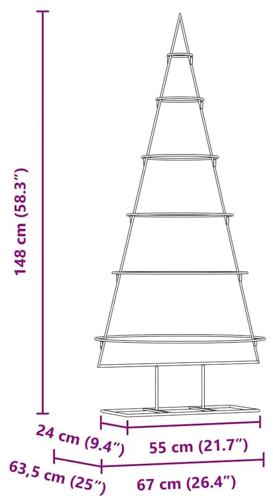 Fém karácsonyfa állvánnyal Arany 150 cm Porszórt Acél