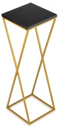 LOFT virágtartó állvány 70x24 cm arany/fekete