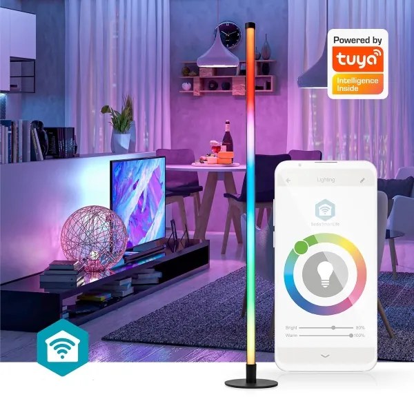 Nedis WIFILD20RGBW- LED RGBIC Állólámpa Smartlife LED/10W/230V 2700-6500K + távirányító