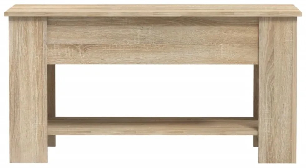 sonoma tölgy színű szerelt fa dohányzóasztal 101 x 49 x 52 cm