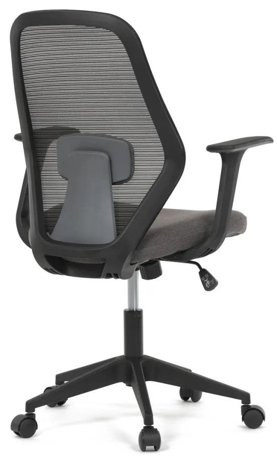 Scaun de birou pivotant de culoare neagră cu mecanism de balansare. KA-V3149