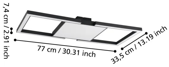 Eglo 390019 - LED Dimmelhető mennyezeti lámpa MACELLARA LED/26,2W/230V + távirányító