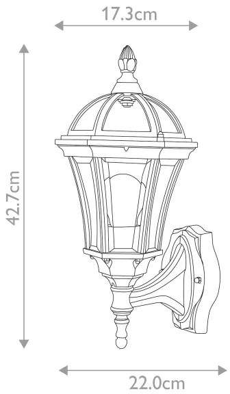 Garden Zone - Kültéri fali lámpa LEDBURY 1xE27/100W/230V IP44