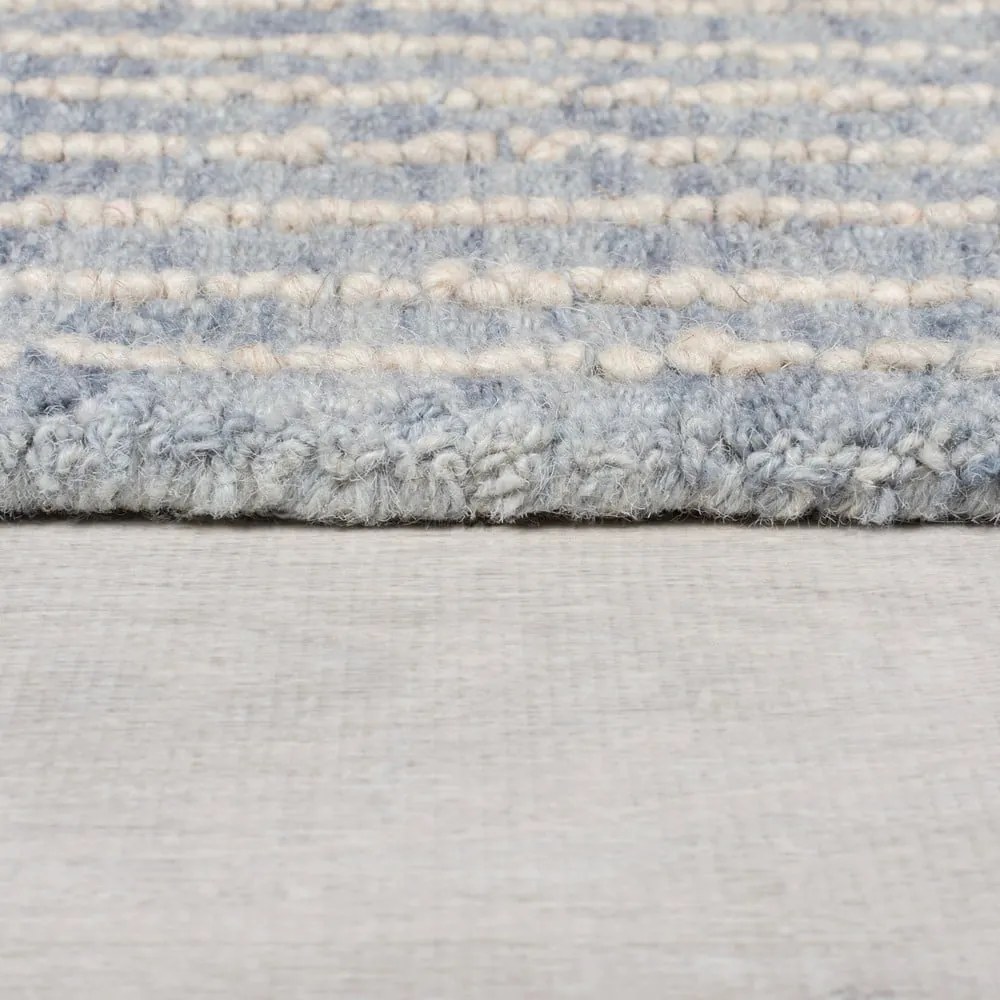 Világoskék kézi szövésű gyapjú szőnyeg 160x230 cm Memphis Wool – Flair Rugs