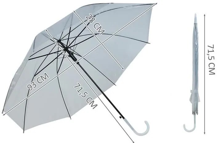 Transparent white umbrella