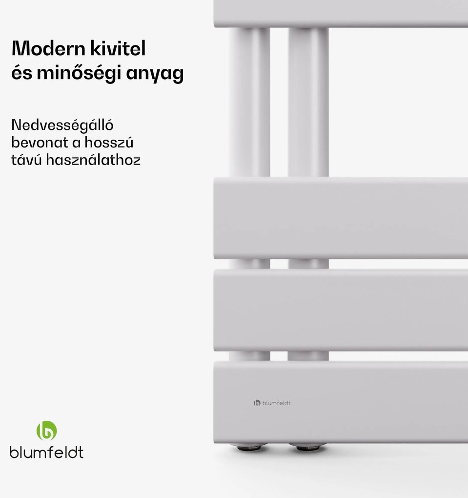 Blumfeldt Fairmont radiátor, 60 x 160 cm, falra szerelhető, modern kivitel, meleg víz