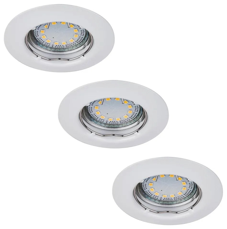 Rabalux 1046 - KÉSZLET 3xLED Beépíthető lámpa LITE 3xGU10-LED/3W/230V