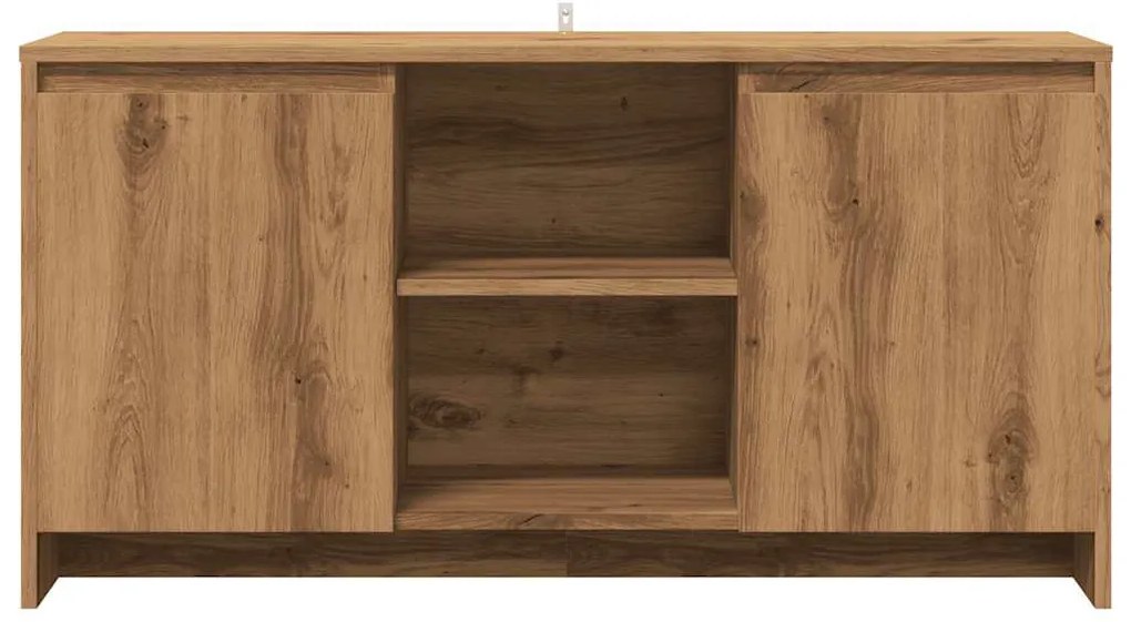 kézműves tölgy színű szerelt fa TV-szekrény 102x37,5x52,5 cm